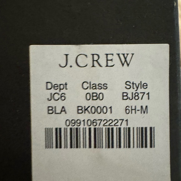J. Crew New in Box Refined Leather Apron Toe Laceup Lug Boot size 6.5 black NWT - Picture 5 of 5